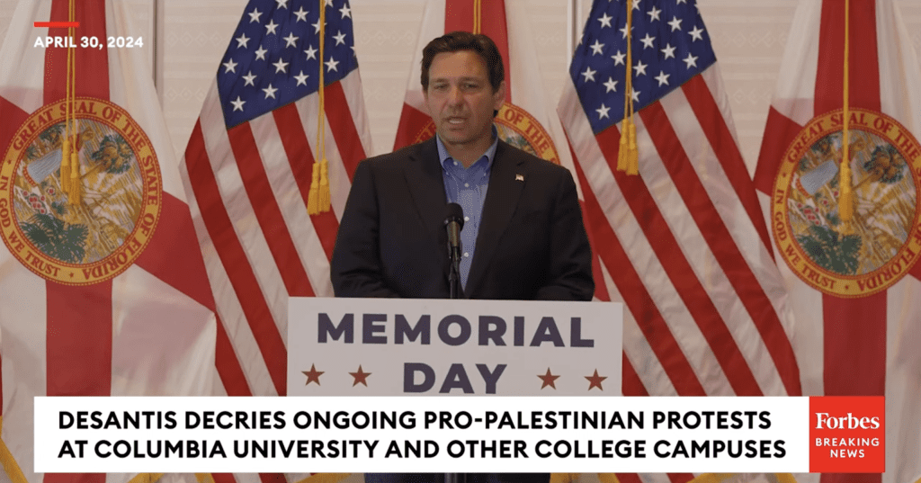 Ron DeSantis on Gaza student protests
